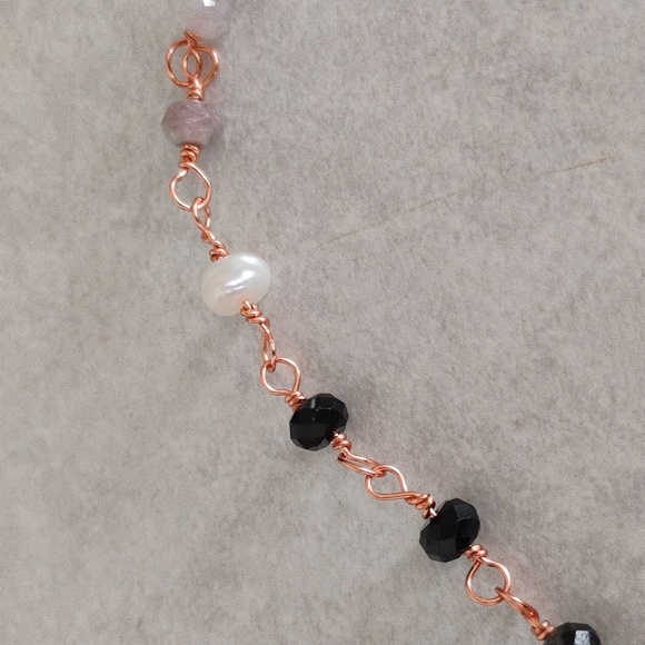 Multi gemstones Kingman turquoise Necklace - Picture 4 of 9